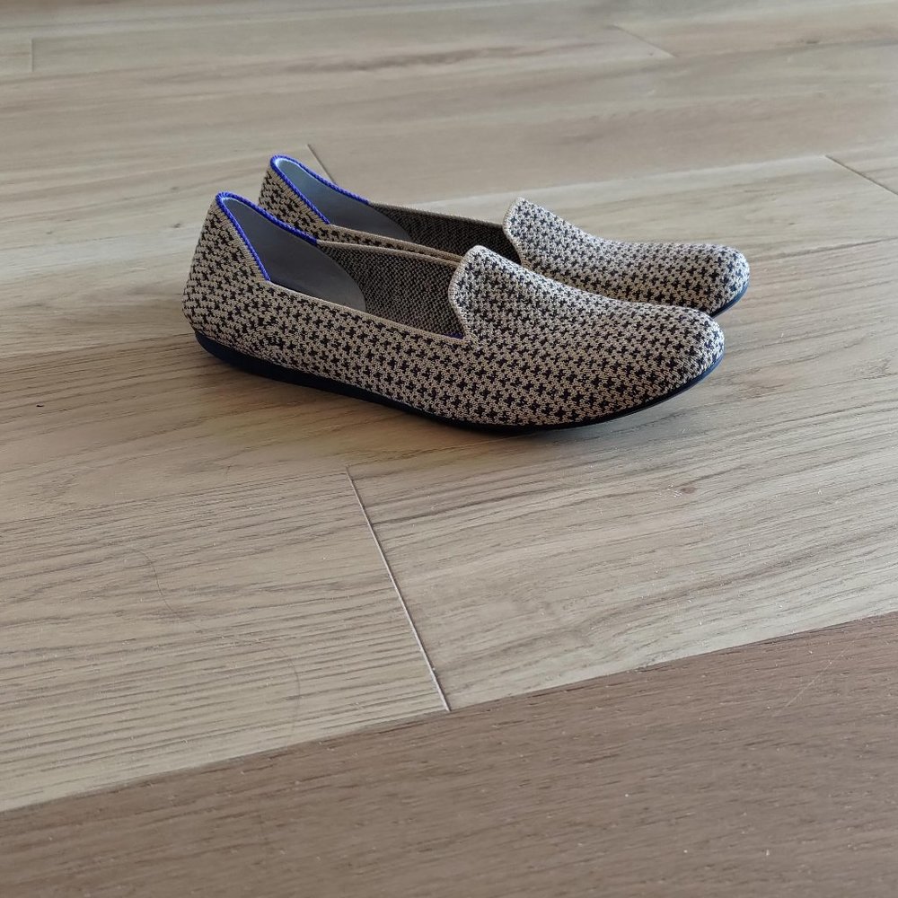 Rothy's Loafers - Sparkly Tan and Black - Size 8